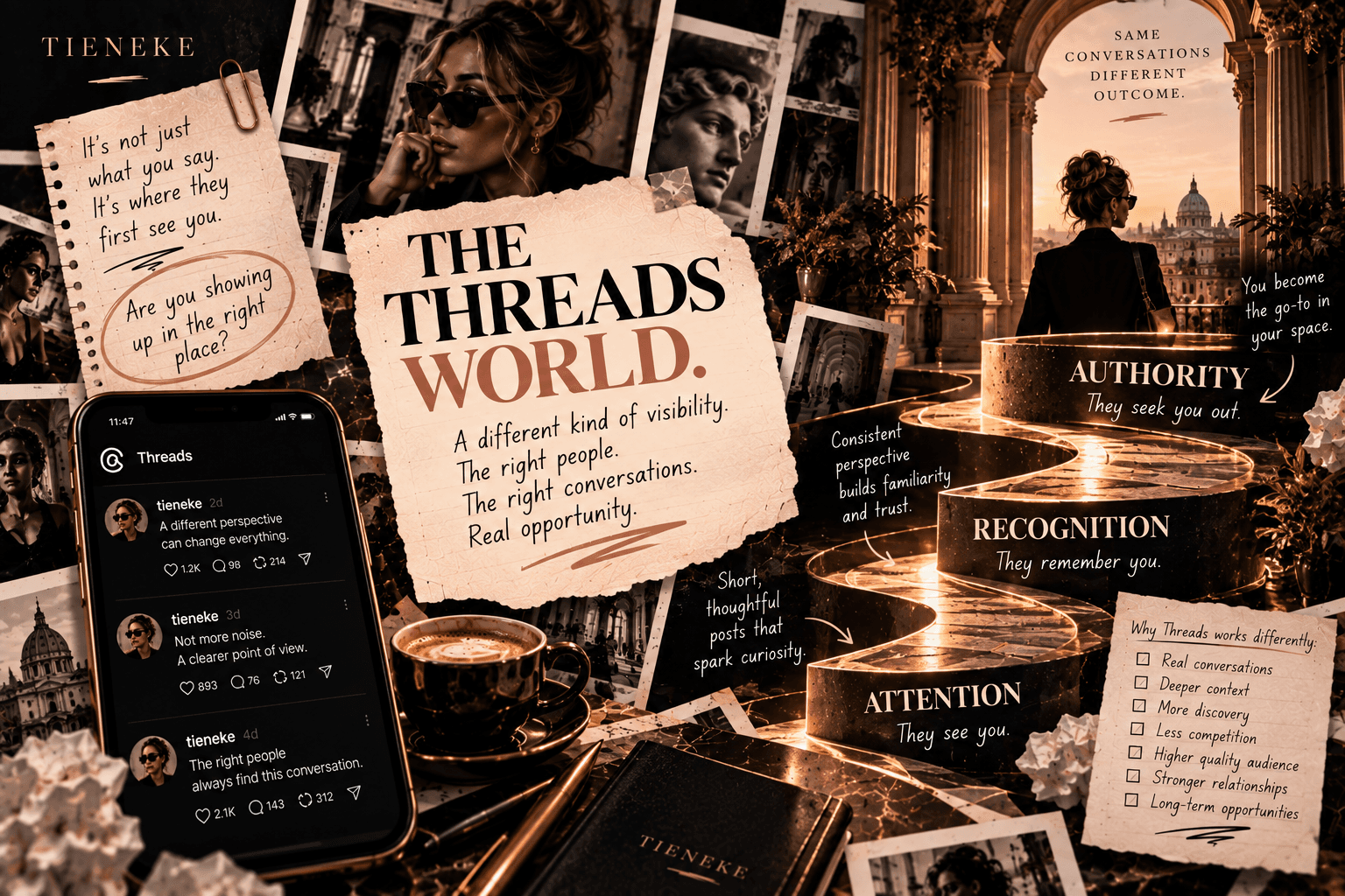 TIENEKE Threads strategy collage